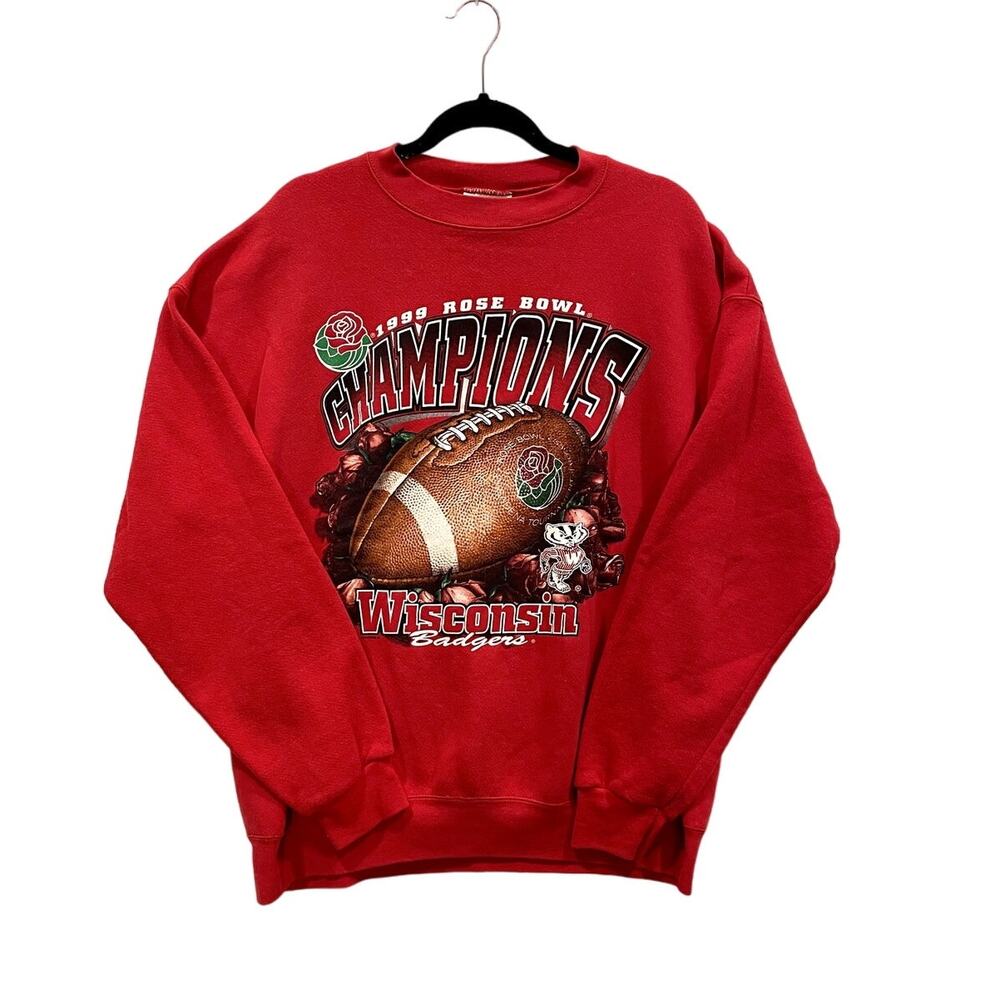 Lee Sport Size XL Michigan Badgers Sweatshirt 1999 Rose Bowl Campions USA Red